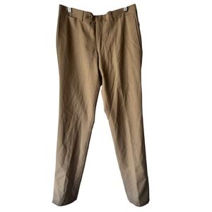 Jack Victor Palmer Pant Tan Modern Fit Italian Fabric Wool Blend Mens 33R NEW